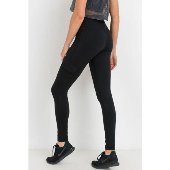 Highwaist Cargo Leggings with Velcro Pockets - Picture 5 of 9